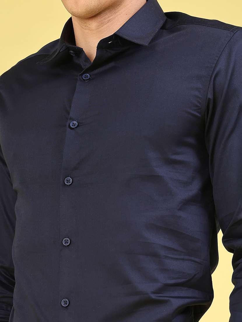 men solid long sleeve slim fit formal shirt - 22336629 -  Standard Image - 1