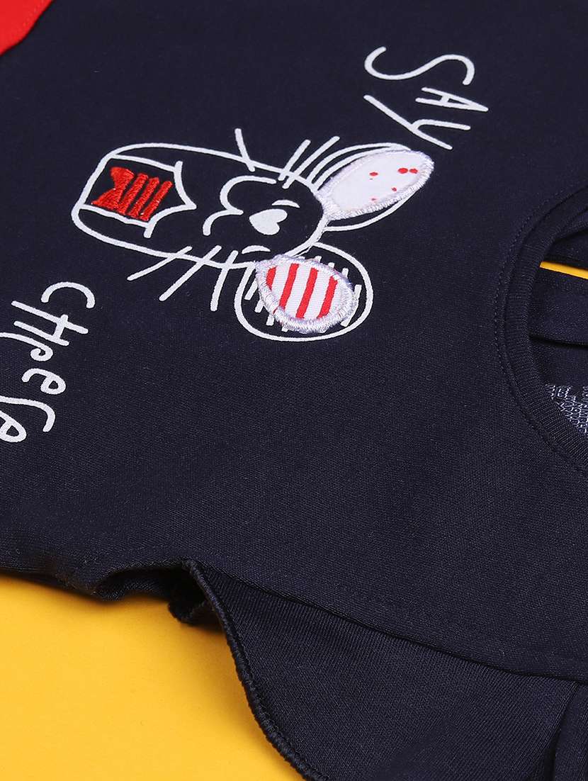 girls printed short sleeve frock with blommer - 22336671 -  Standard Image - 4