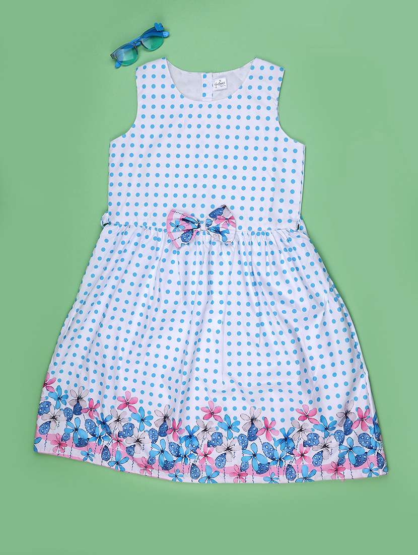 girls printed round neck frock - 22336692 -  Standard Image - 1