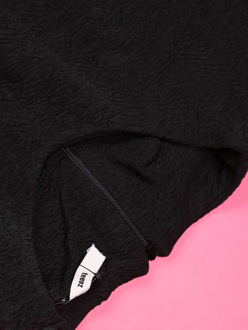 black cotton aline dress - 22336703 -  Standard Image - 4