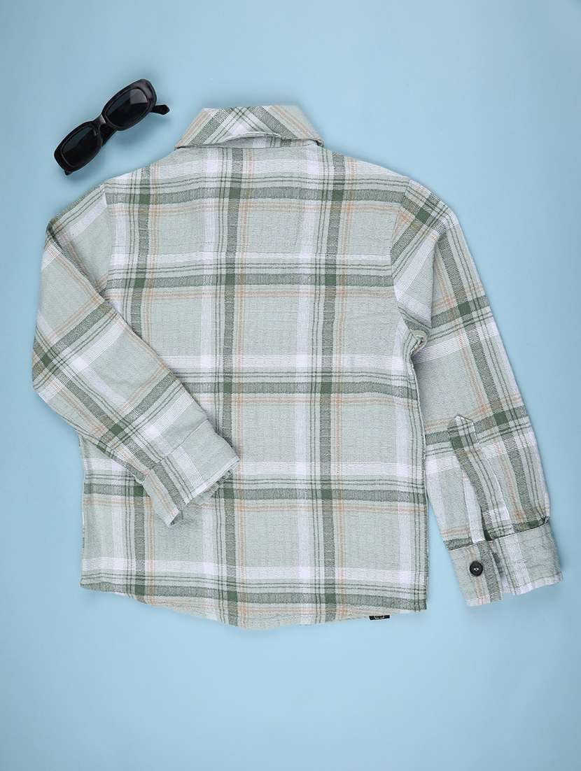 boys checkered long sleeve collared shirt - 22336761 -  Standard Image - 1