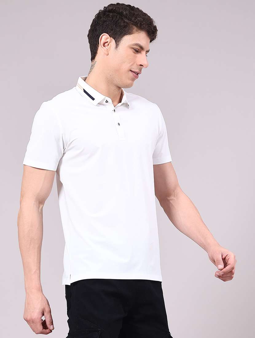 men solid short sleeve regular fit polo t-shirt - 22336801 -  Standard Image - 1