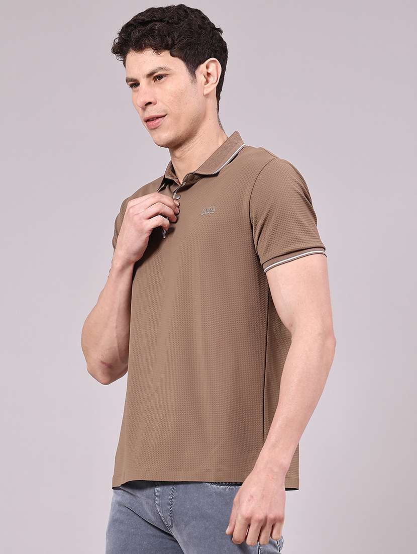 men solid short sleeve regular fit polo t-shirt - 22336811 -  Standard Image - 1