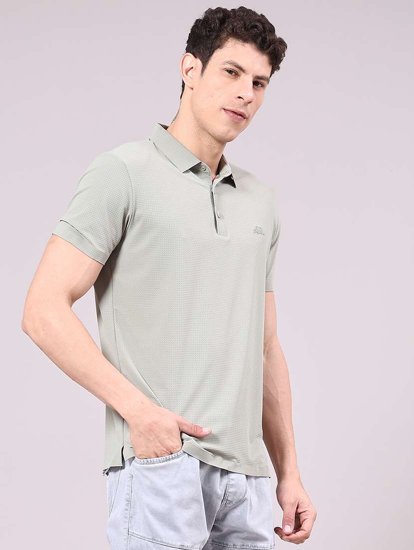 men solid short sleeve regular fit polo t-shirt - 22336819 -  Standard Image - 1