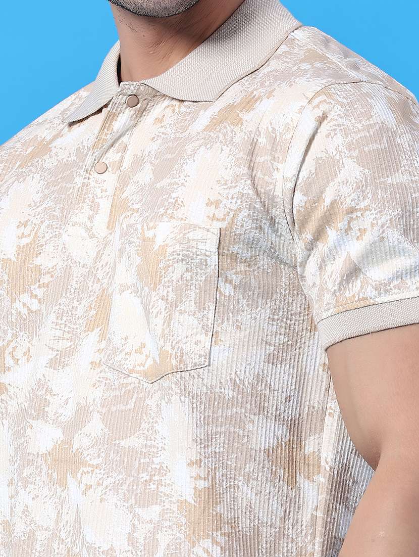 men printed short sleeve regular fit polo t-shirt - 22336825 -  Standard Image - 1
