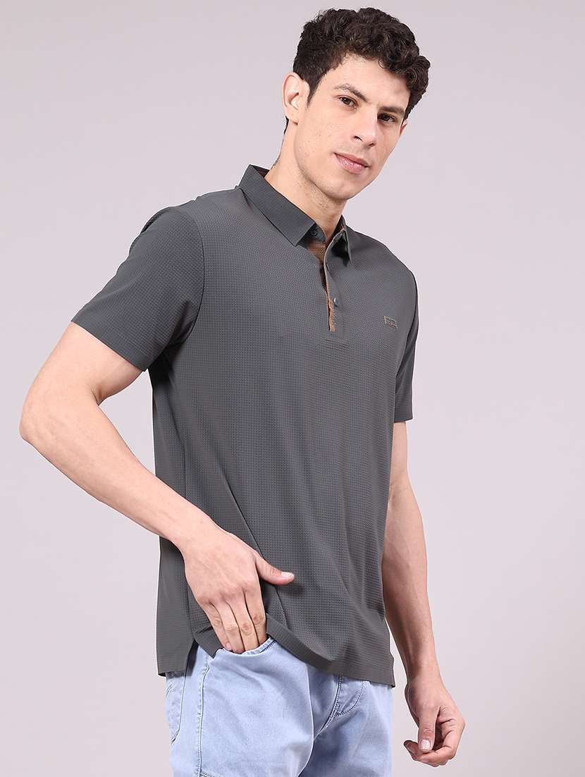 men solid short sleeve regular fit polo t-shirt - 22336834 -  Standard Image - 1