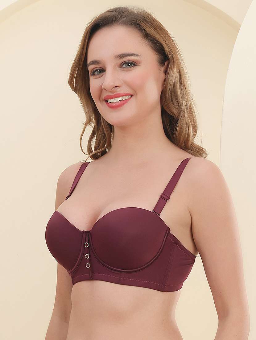 women solid lightly padded push up bra - 22337165 -  Standard Image - 1