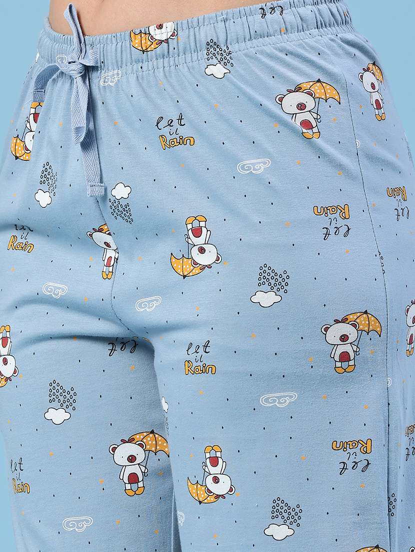 women printed mid rise pajama - 22337370 -  Standard Image - 1