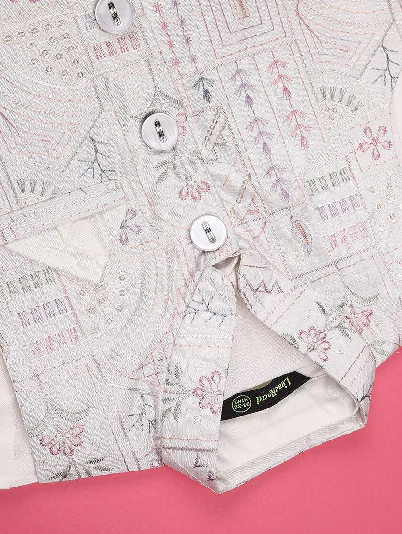Boys Embroidered Mandarin Neck Kurta Set - 22337375 -  Standard Image - 4