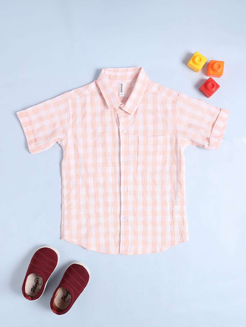 boys printed short sleeve collared shirt - 22337390 -  Standard Image - 1