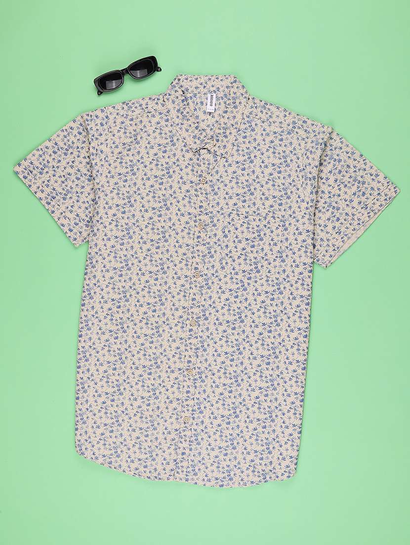 boys printed short sleeve collared shirt - 22337445 -  Standard Image - 1