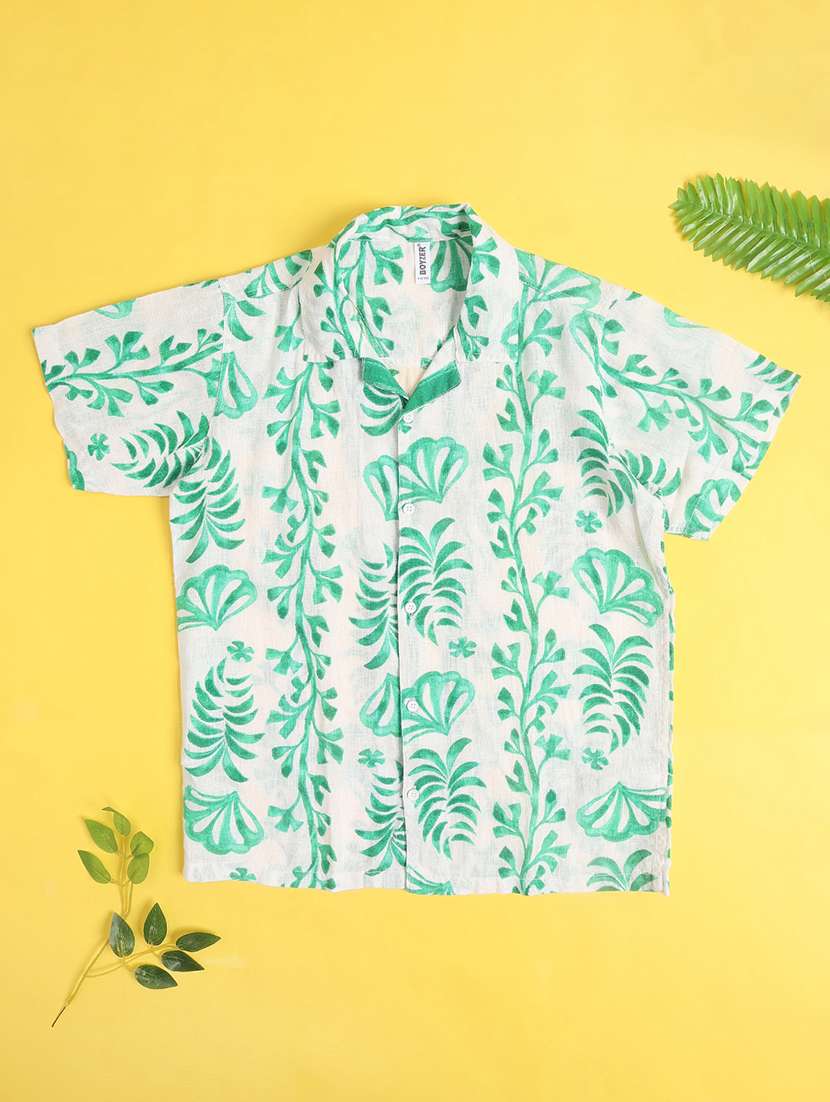 boys printed short sleeves regular fit shirt - 22337449 -  Standard Image - 1