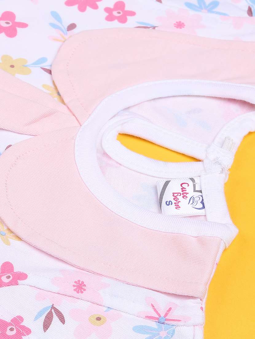 girls printed short sleeve frock with blommer - 22337468 -  Standard Image - 4