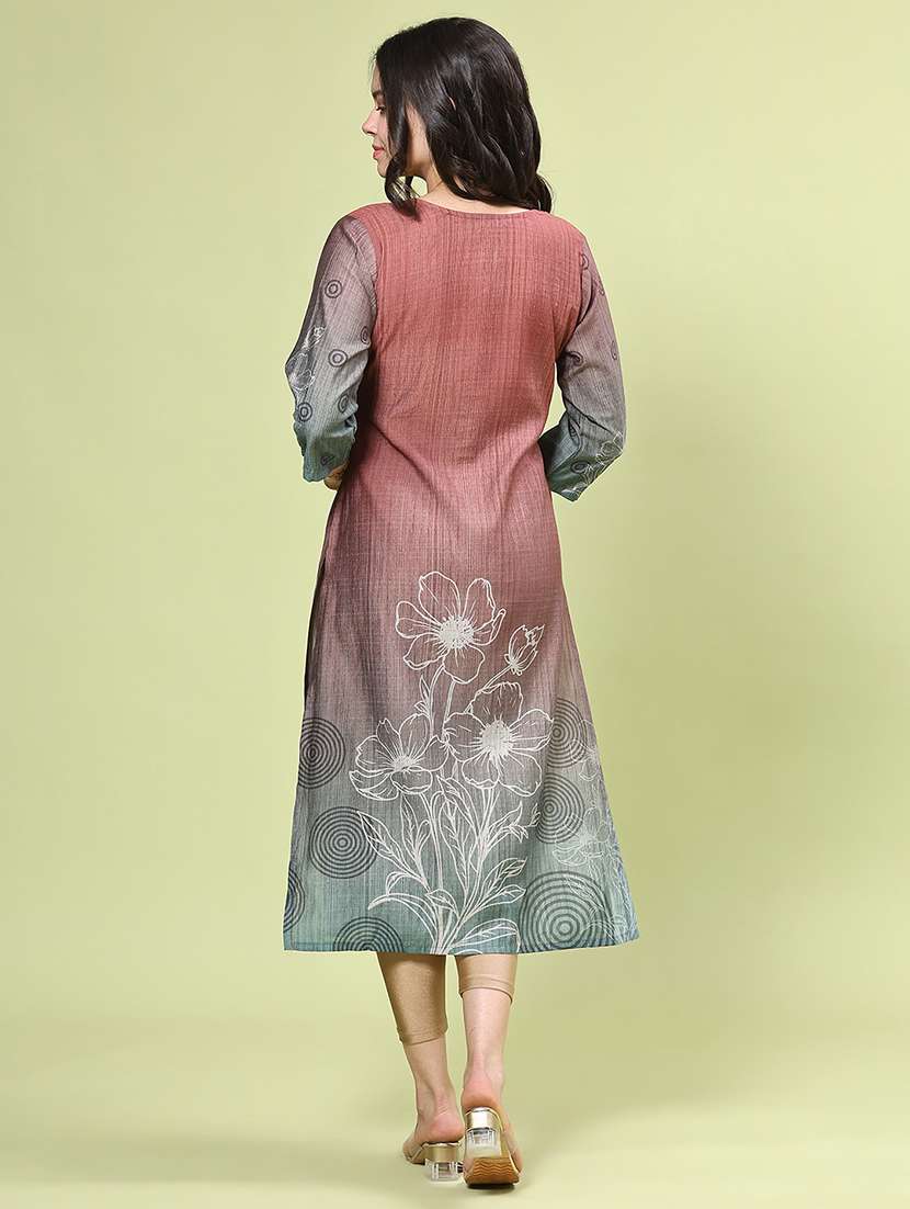orange cotton straight kurta - 22337493 -  Standard Image - 4