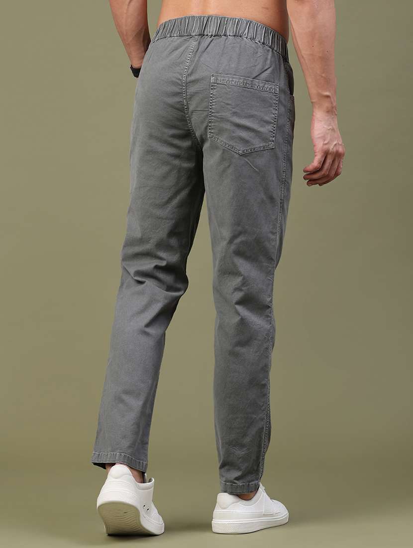 men solid mid rise chinos casual trouser - 22337503 -  Standard Image - 4
