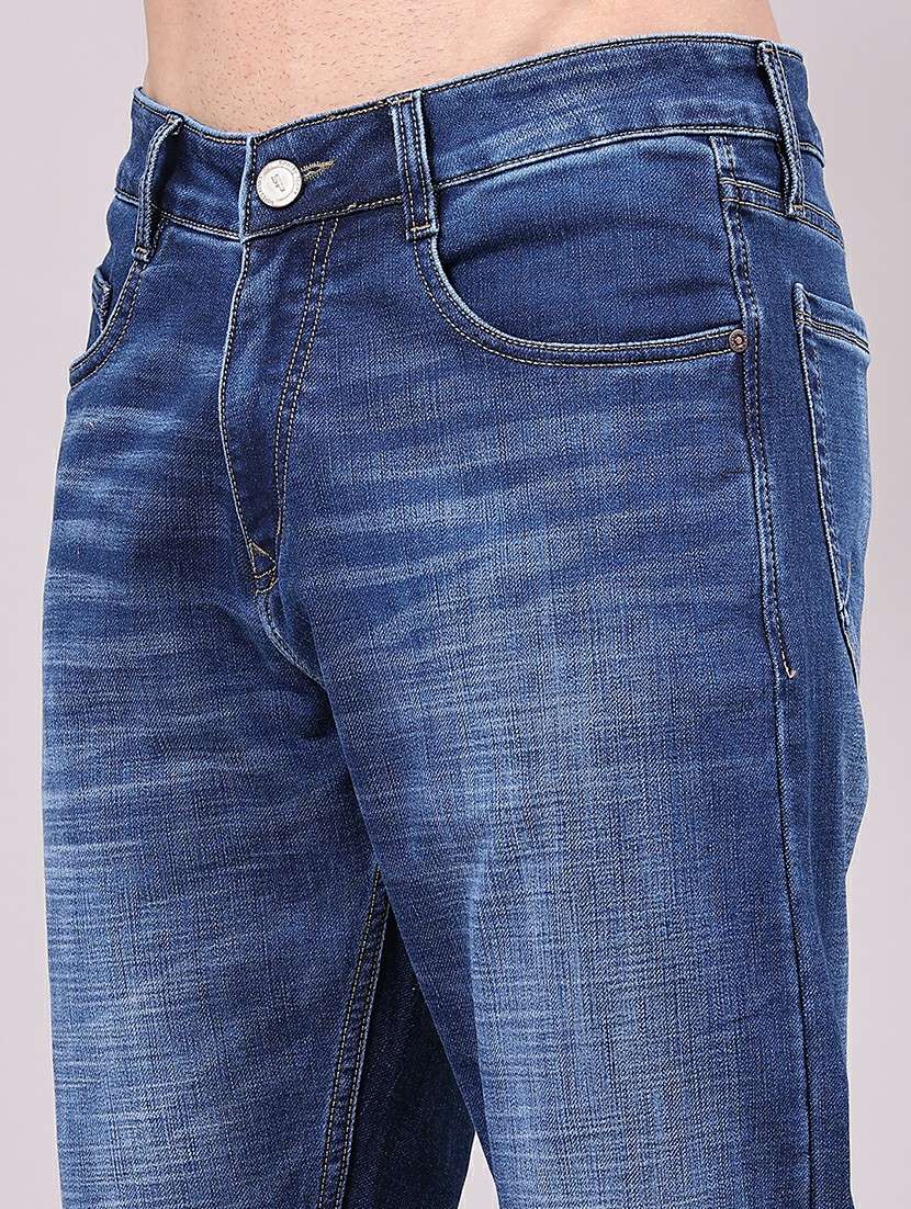 men washed mid rise full length jeans - 22337516 -  Standard Image - 1