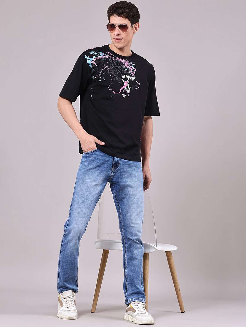 men washed mid rise full length slim fit jeans - 22337517 -  Standard Image - 4