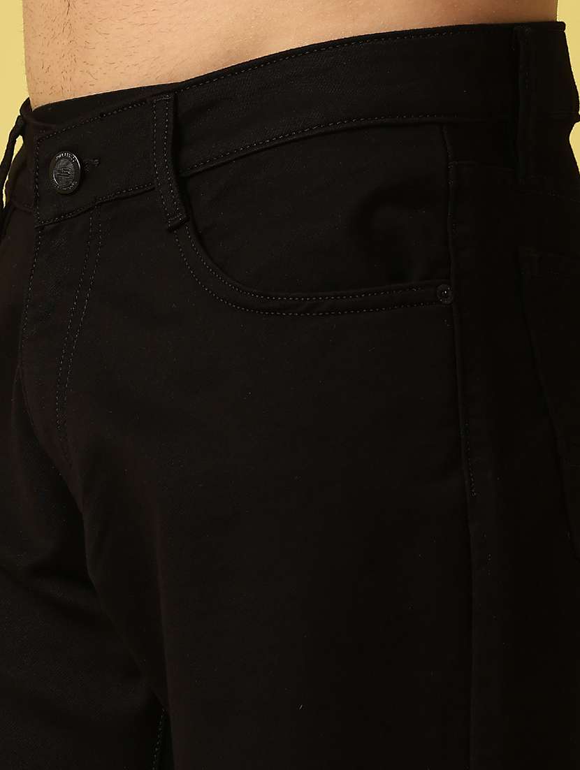 men plain mid rise full length straight jeans - 22337524 -  Standard Image - 1