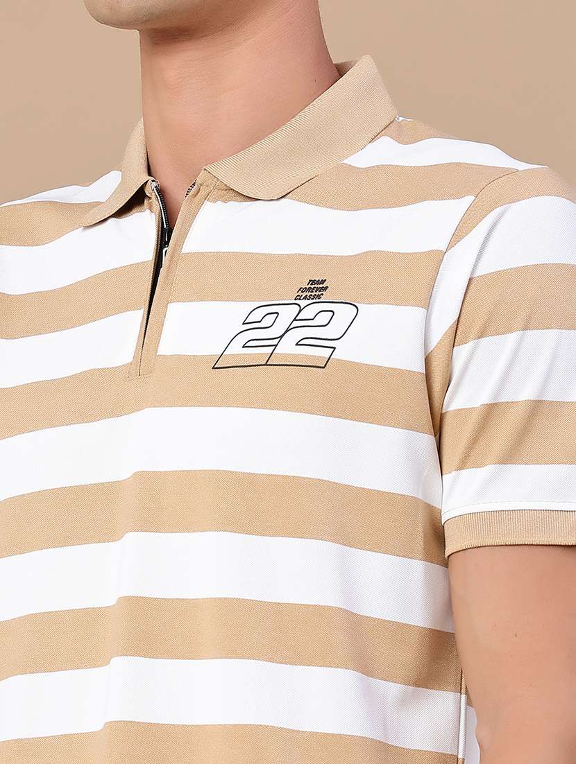 men striped short sleeve regular fit polo t-shirt - 22337554 -  Standard Image - 1