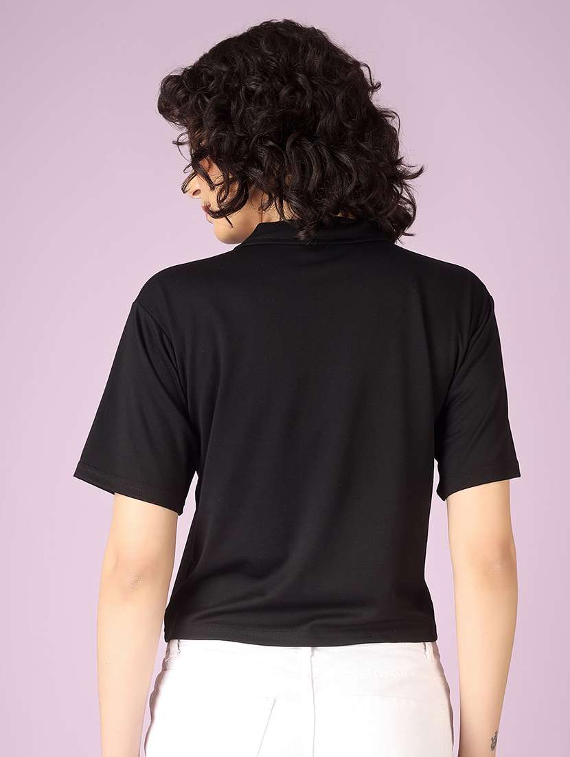 women printed short sleeve polo t-shirt - 22337584 -  Standard Image - 4