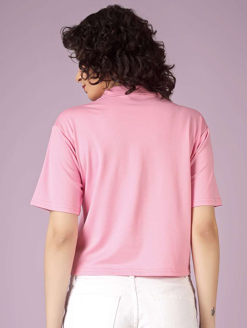 women printed short sleeve polo t-shirt - 22337585 -  Standard Image - 4