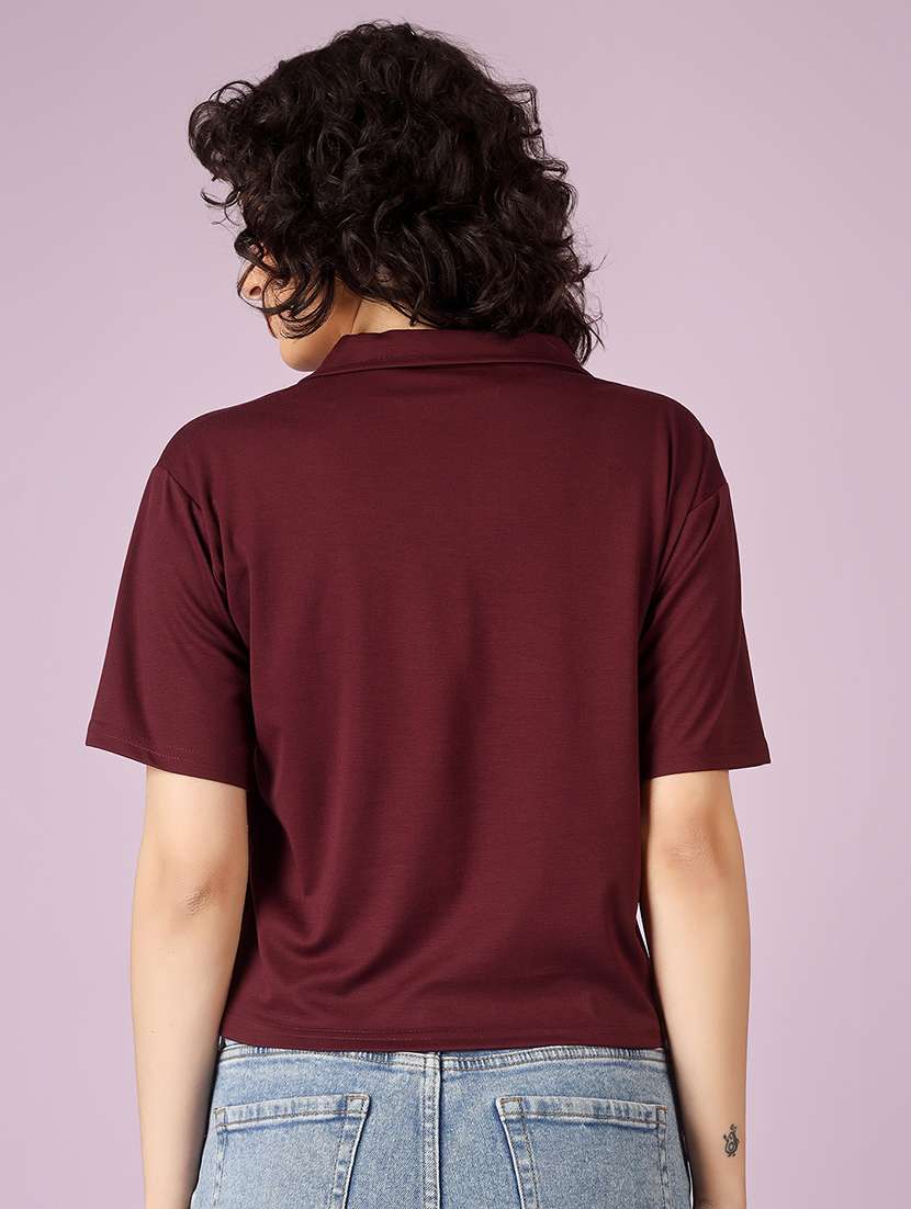 women printed short sleeve polo t-shirt - 22337592 -  Standard Image - 4