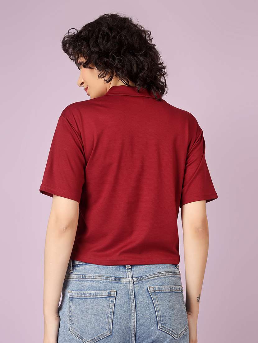 women printed short sleeve polo t-shirt - 22337593 -  Standard Image - 4