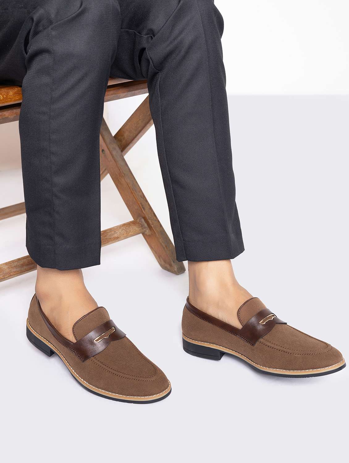 men solid slip on loafer - 22337644 -  Standard Image - 1