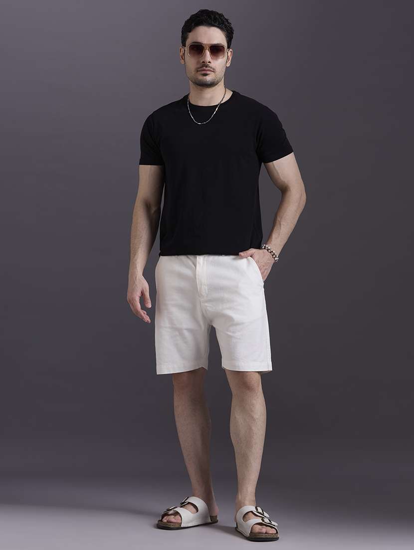men solid mid rise regular fit shorts - 22337723 -  Standard Image - 4