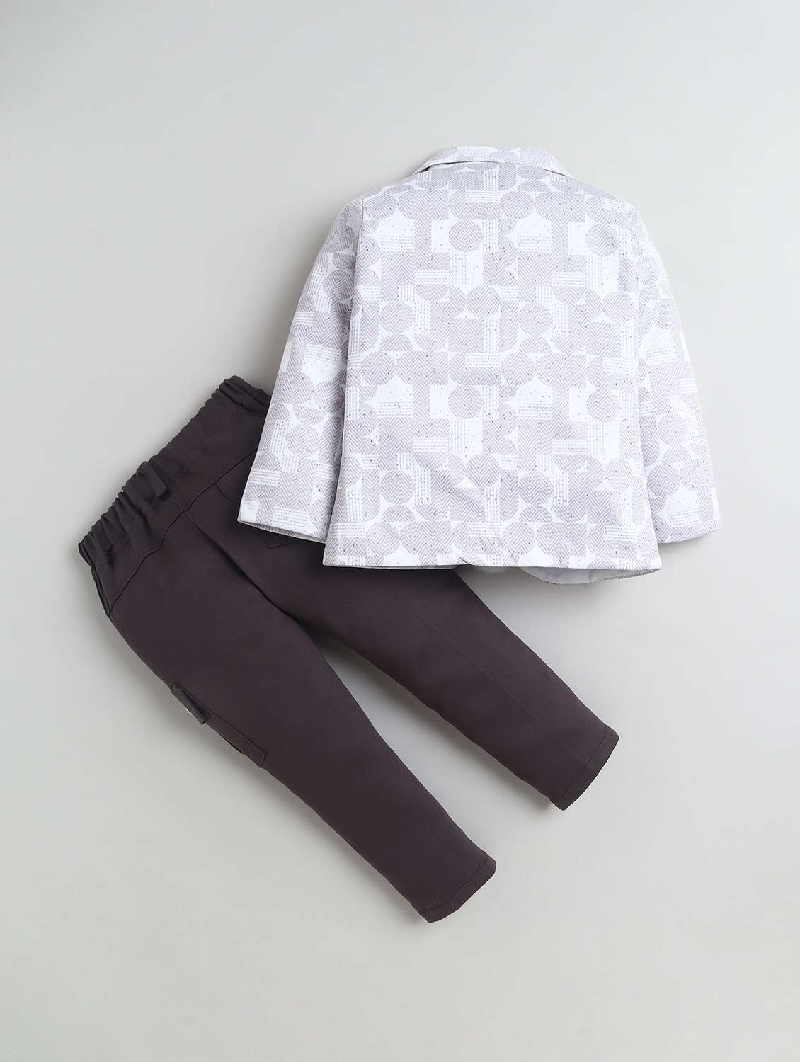 boys printed blazer and trouser with t-shirt set - 22337729 -  Standard Image - 1