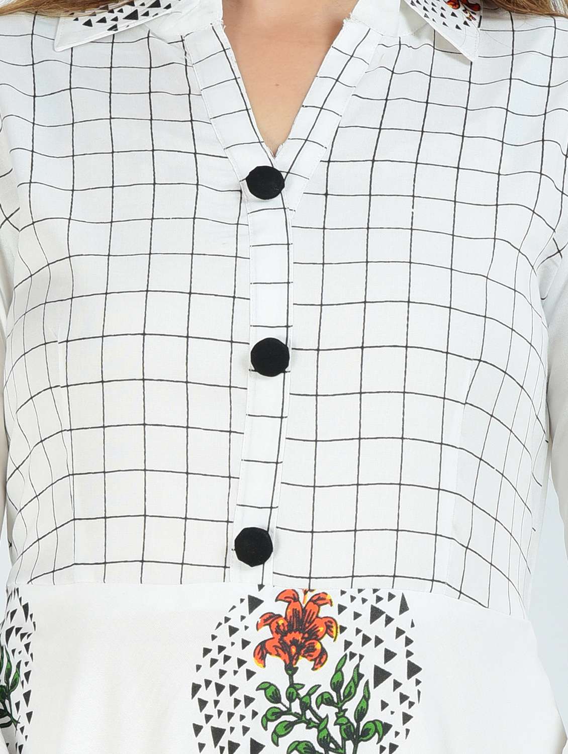 women printed three quarter sleeve ethnic dress - 22338055 -  Standard Image - 4