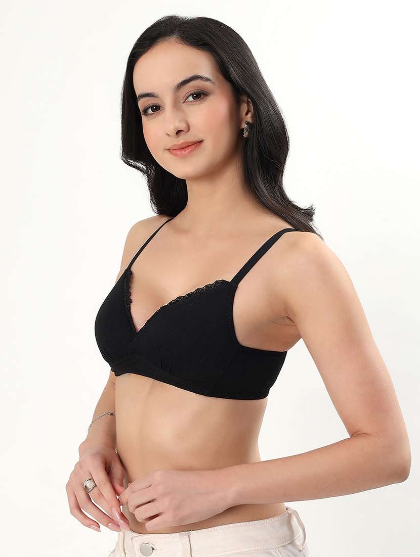 women solid lightly padded t-shirt bra - 22338092 -  Standard Image - 1