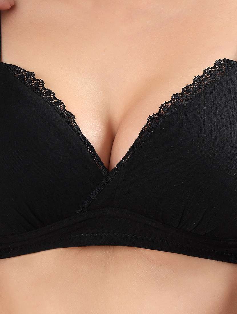 women solid lightly padded t-shirt bra - 22338092 -  Standard Image - 4