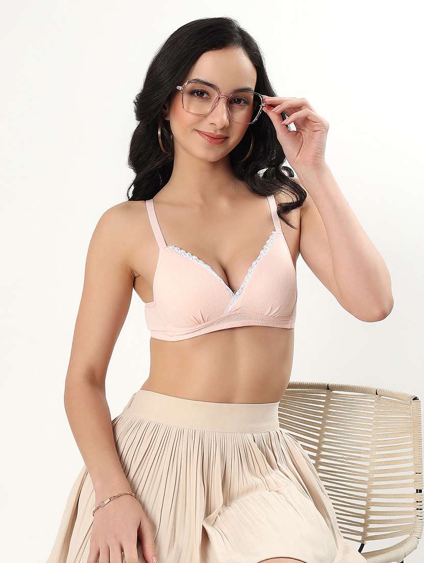 women solid lightly padded t-shirt bra - 22338093 -  Standard Image - 1