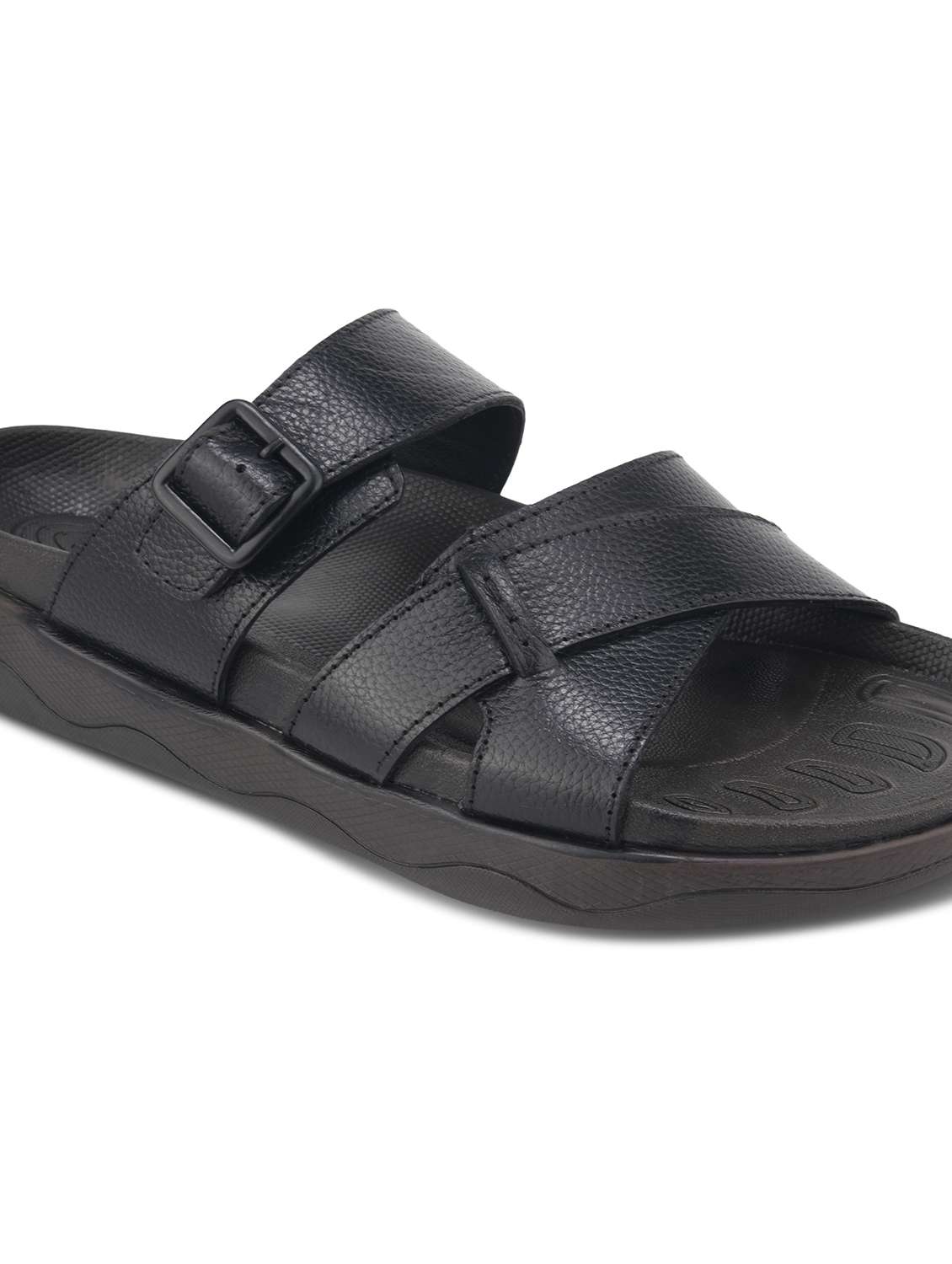 men black slip on sandal - 22338123 -  Standard Image - 4