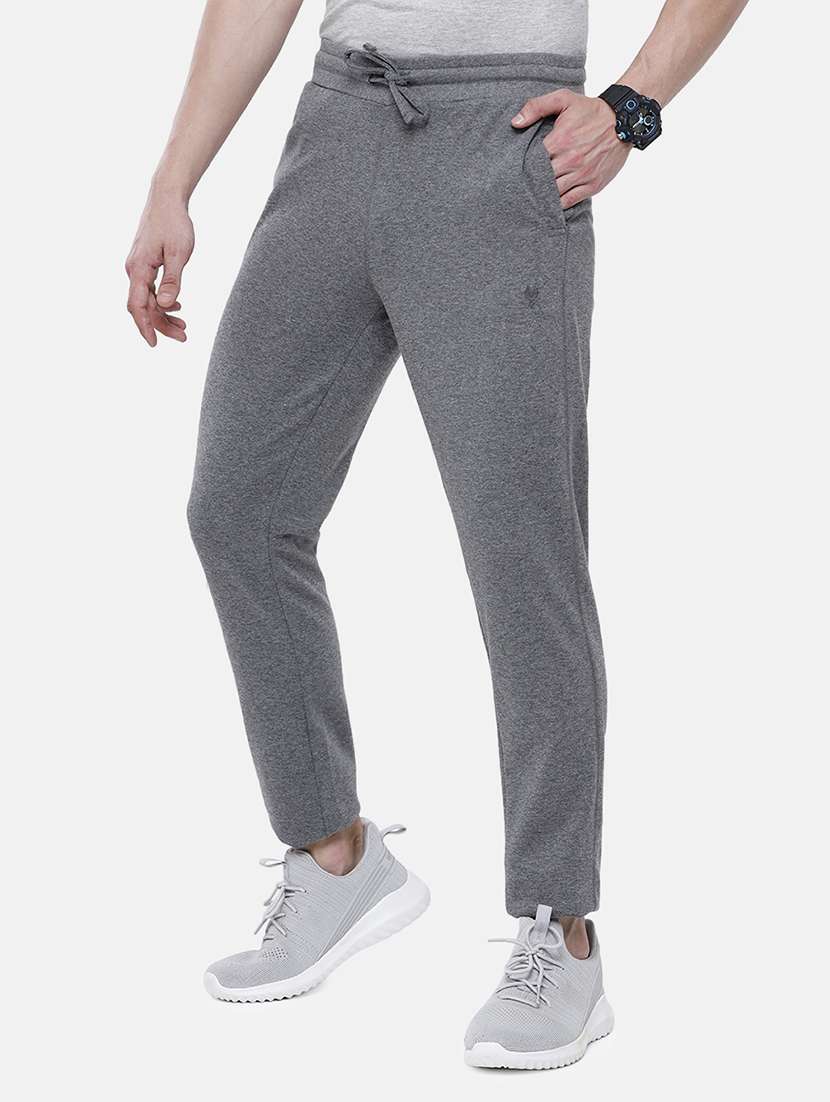 men solid mid rise full length track pant - 22338183 -  Standard Image - 1