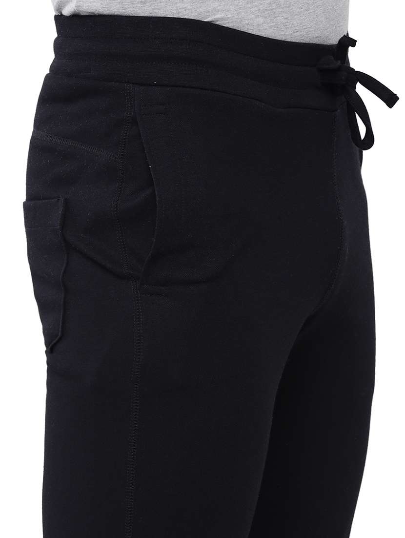 men solid mid rise full length track pant - 22338184 -  Standard Image - 4