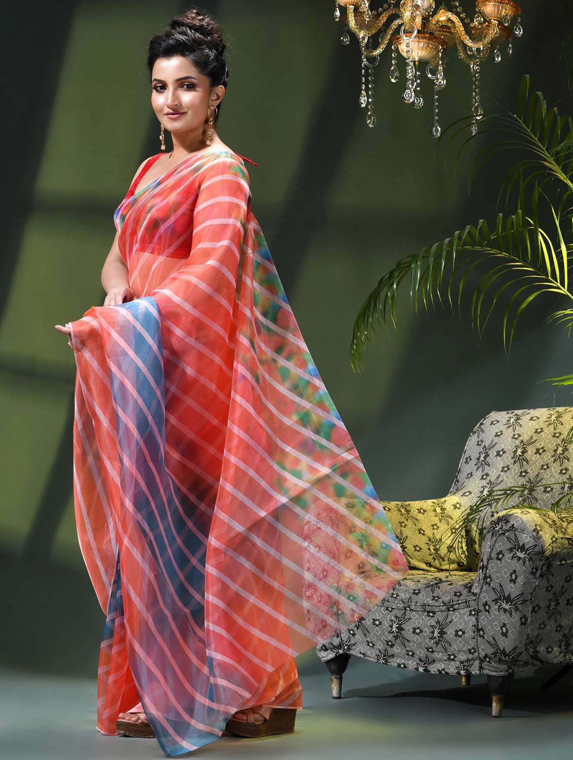 women printed casual wear saree - 22338206 -  Standard Image - 1