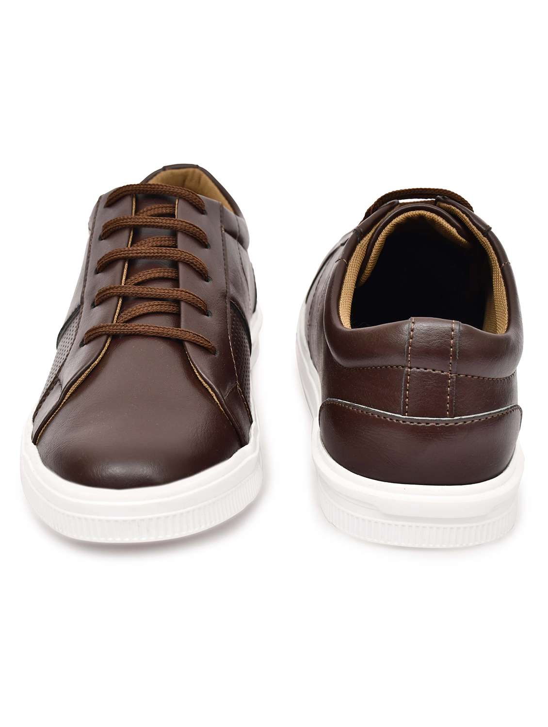 men brown lace-up sneaker - 22338398 -  Standard Image - 4