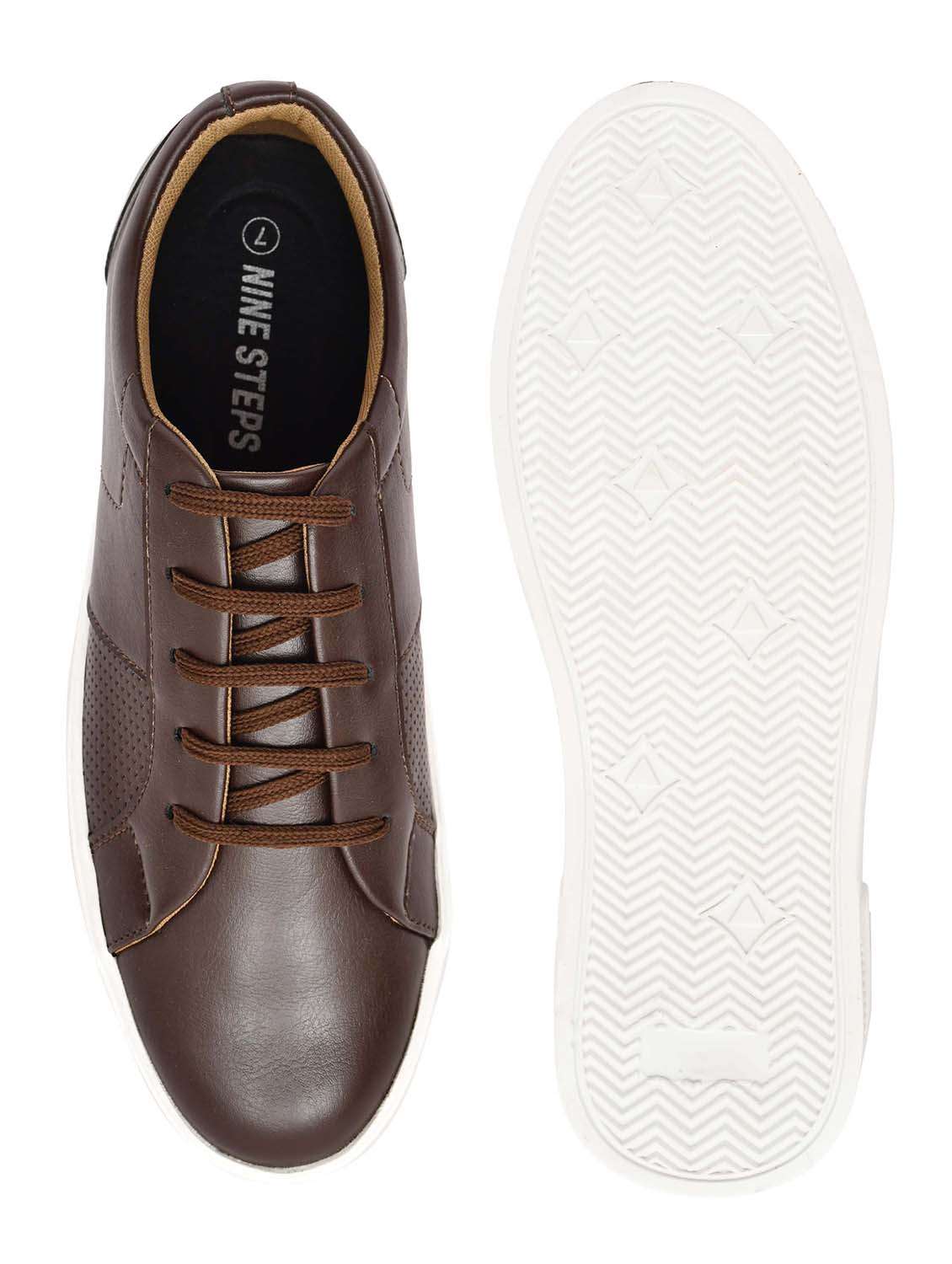 Men Brown Lace-Up Sneaker - Image 6