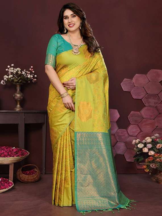 women self design banarasi saree with blouse - 22338417 -  Standard Image - 1