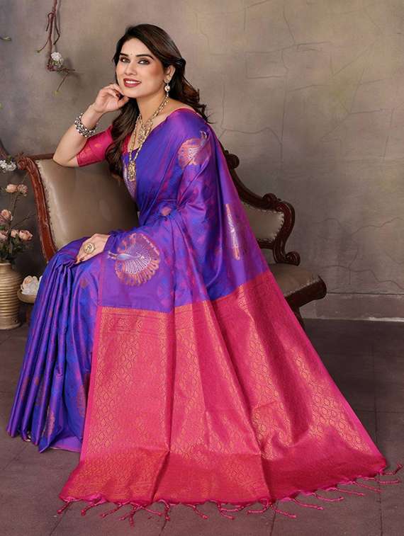 women self design banarasi saree with blouse - 22338418 -  Standard Image - 1