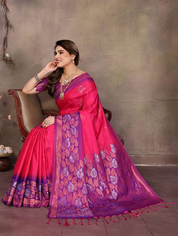 women self design banarasi saree with blouse - 22338424 -  Standard Image - 1