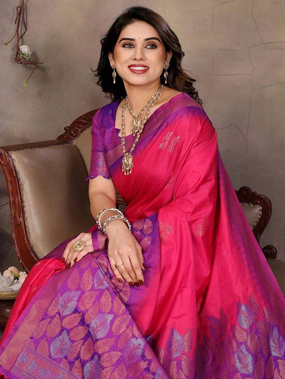 women self design banarasi saree with blouse - 22338424 -  Standard Image - 4