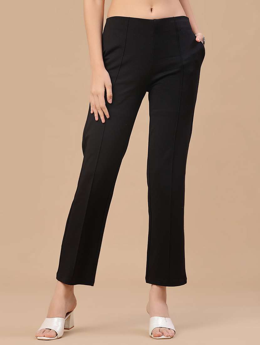 women solid mid rise jeggings