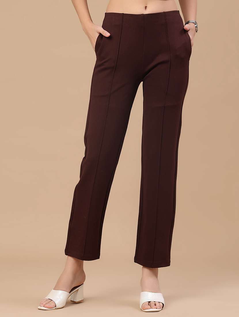 women solid mid rise jeggings
