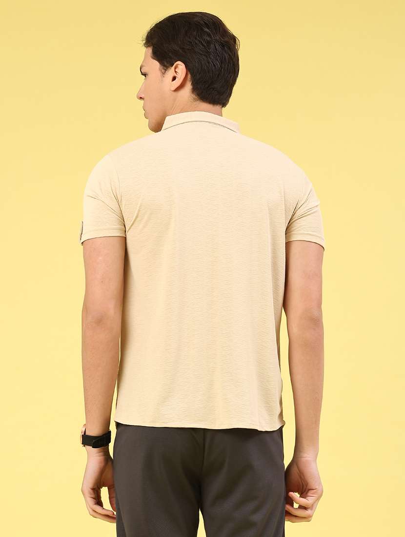 men self design short sleeve slim fit casual shirt - 22338794 -  Standard Image - 4