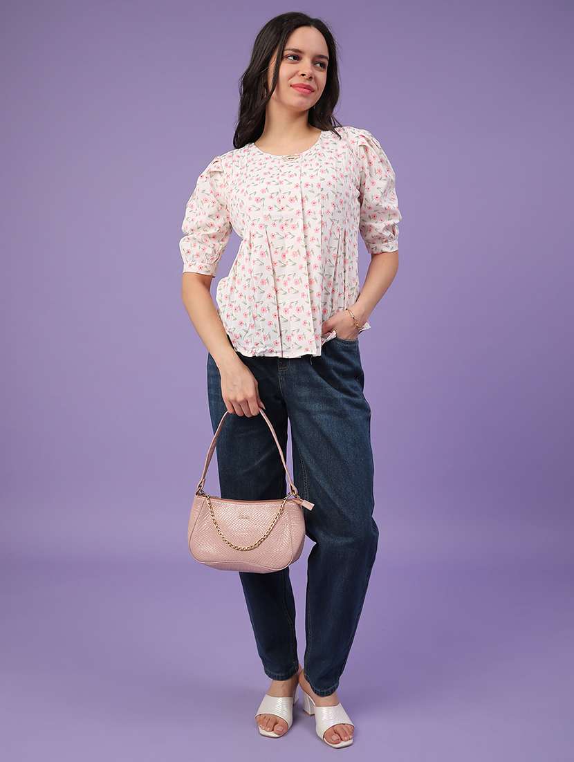 Women Printed Round Neck Top - 22338853 -  Standard Image - 4