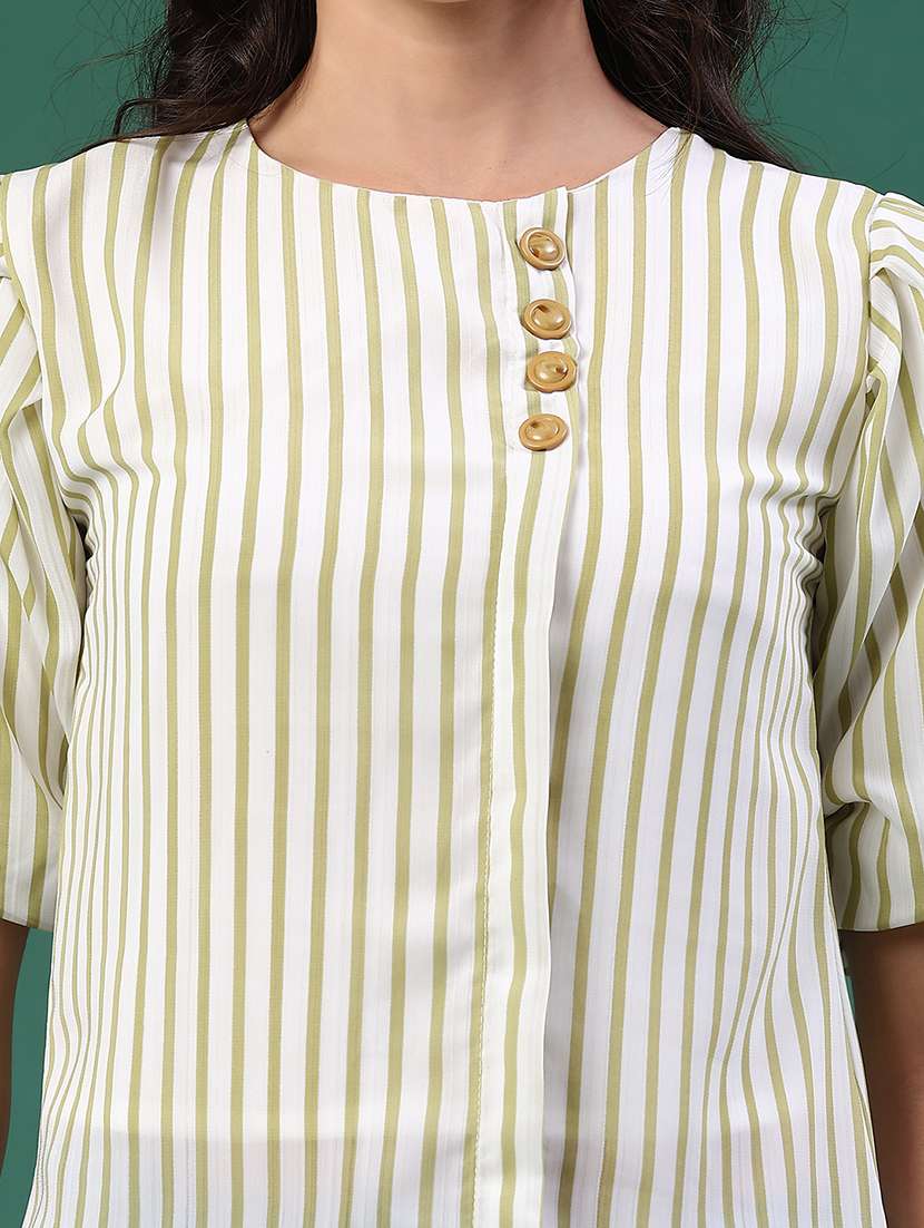 women striped round neck top - 22338855 -  Standard Image - 1