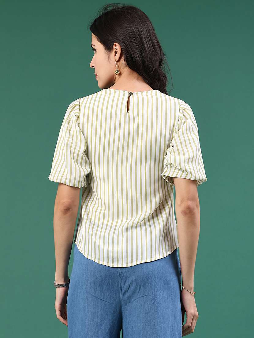 women striped round neck top - 22338855 -  Standard Image - 4